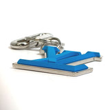 LOUIS VUITTON key ring M69303 metal/rubber blue logo Portocre Neo LV Soft unisex(Unisex) Used Authentic
