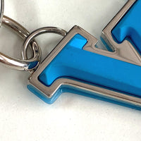 LOUIS VUITTON key ring M69303 metal/rubber blue logo Portocre Neo LV Soft unisex(Unisex) Used Authentic
