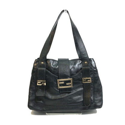 FENDI Tote Bag leather black Mamma