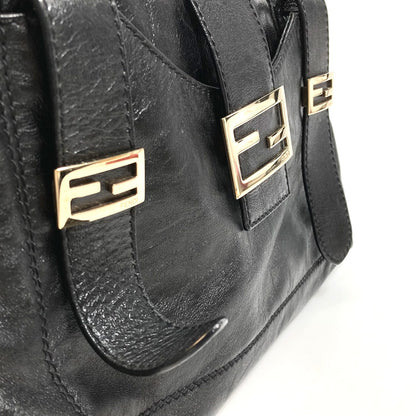 FENDI Tote Bag leather black Mamma