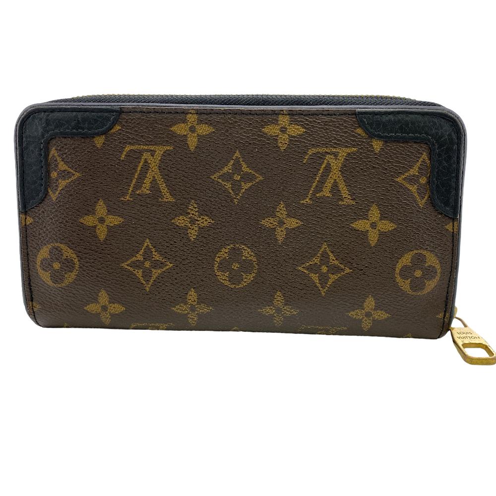 LOUIS VUITTON Long Wallet Purse M61855 leather Brown Monogram Zippy wallet Retiro