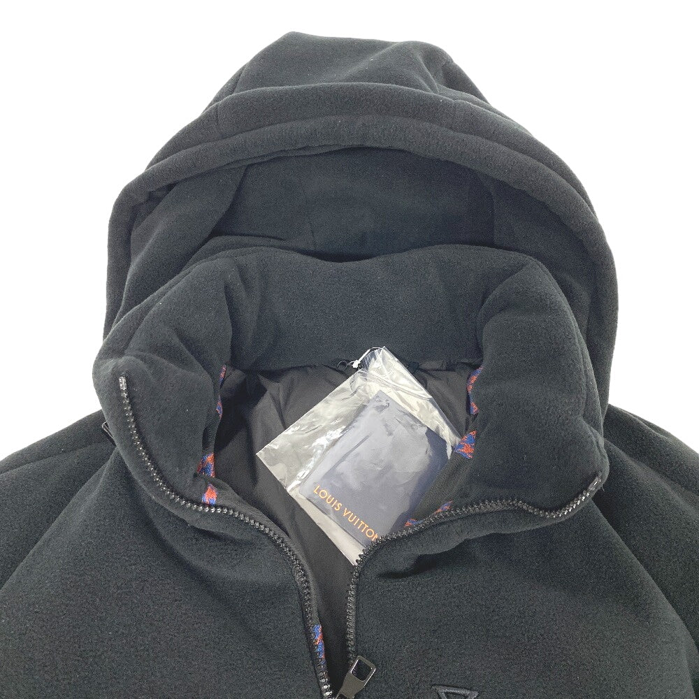 LOUIS VUITTON Down jacket 1AAUTR polyester black outer RM231M BIMATERIAL HOODED