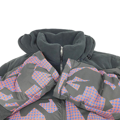 LOUIS VUITTON Down jacket 1AAUTR polyester black outer RM231M BIMATERIAL HOODED