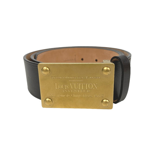 LOUIS VUITTON belt M6811W leather Brown Aventour Utah Santur 90/36