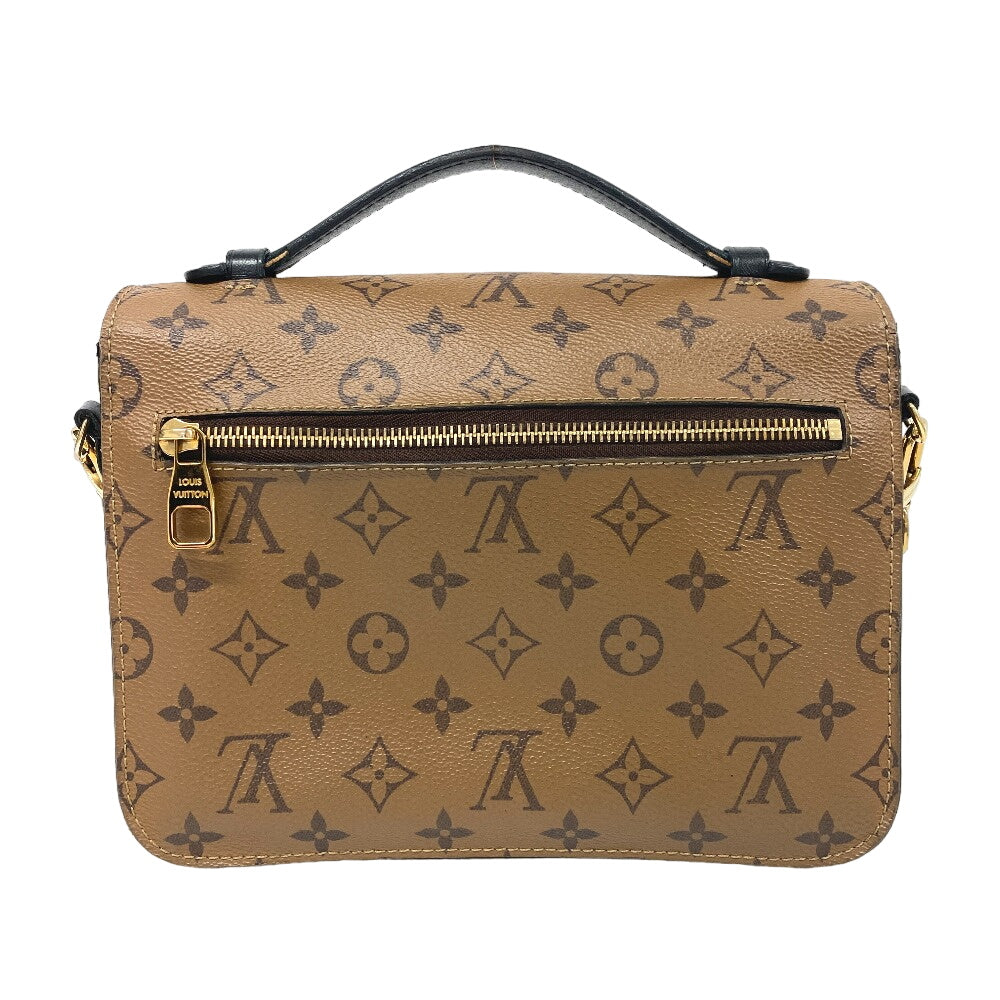 LOUIS VUITTON Shoulder Bag M44876 leather Brown Monogram reverse Pochette Metis MM Women Used Authentic