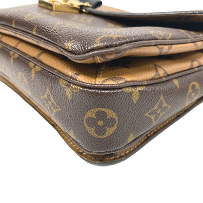 LOUIS VUITTON Shoulder Bag M44876 leather Brown Monogram reverse Pochette Metis MM Women Used Authentic