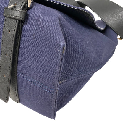 LOEWE Shoulder Bag Canvas, Leather Navy Messenger military unisex(Unisex) Used Authentic