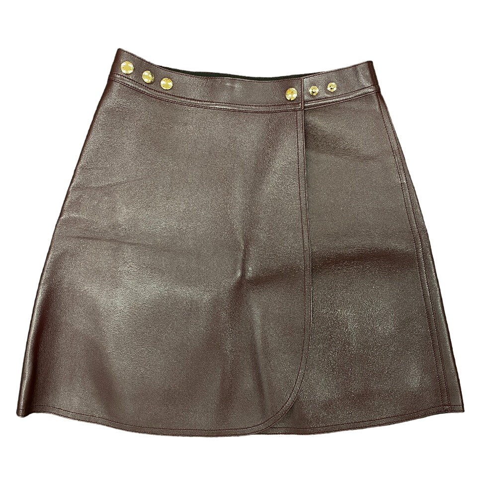 LOUIS VUITTON skirt FJLS03H0Q leather Bordeaux 34