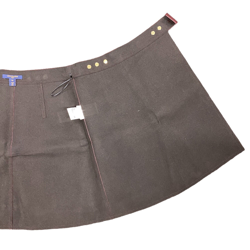 LOUIS VUITTON skirt FJLS03H0Q leather Bordeaux 34