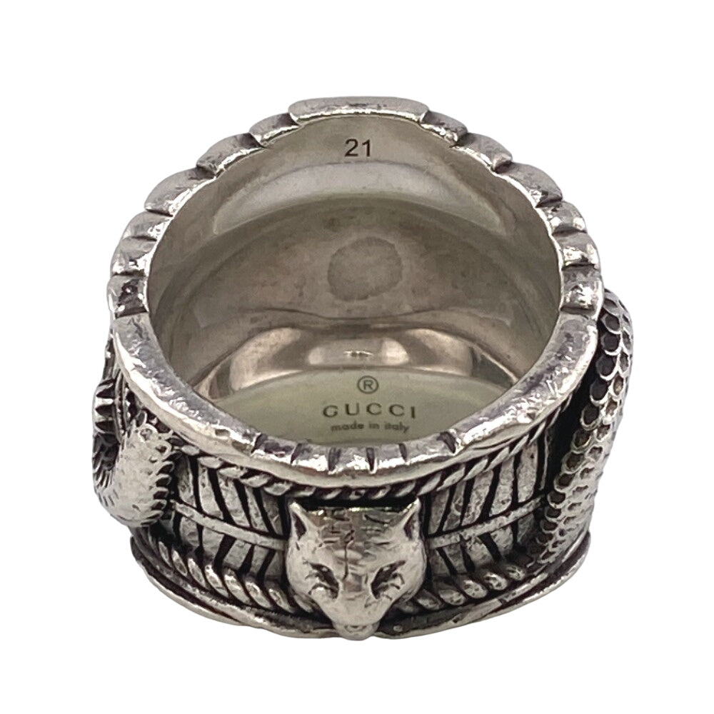 GUCCI Ring Silver925 Silver Double snake Garden Women(Unisex) Used Authentic