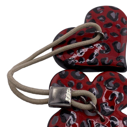 LOUIS VUITTON hair accessory Red Cloisonne Monogram Leopard