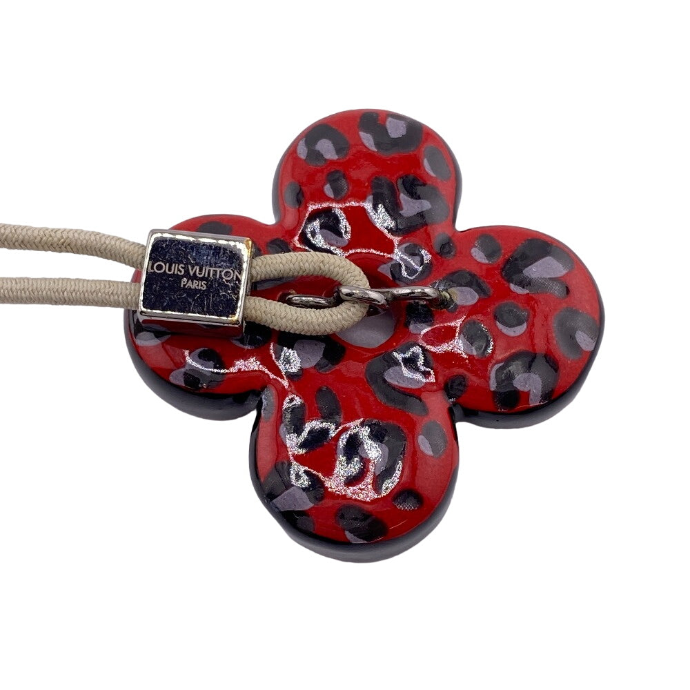 LOUIS VUITTON hair accessory Red Cloisonne Monogram Leopard