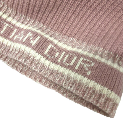 Christian Dior Knit cap Wool, Cashmere pink logo unisex(Unisex) Used Authentic