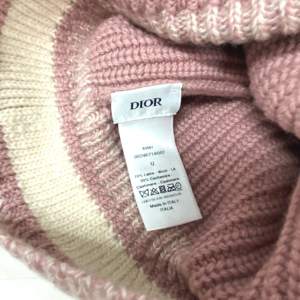 Christian Dior Knit cap Wool, Cashmere pink logo unisex(Unisex) Used Authentic