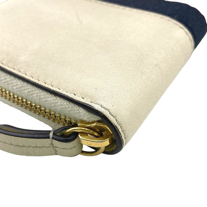 GUCCI Long Wallet Purse leather Ivory Sherry line Silvi