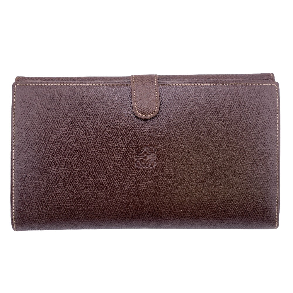 LOEWE Long Wallet Purse leather Brown