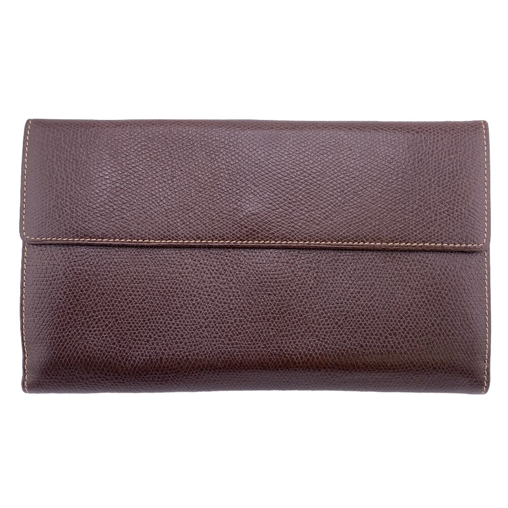 LOEWE Long Wallet Purse leather Brown