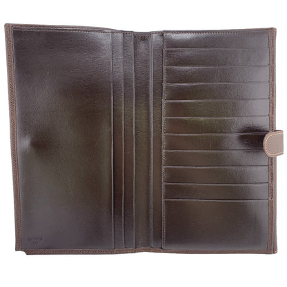 LOEWE Long Wallet Purse leather Brown