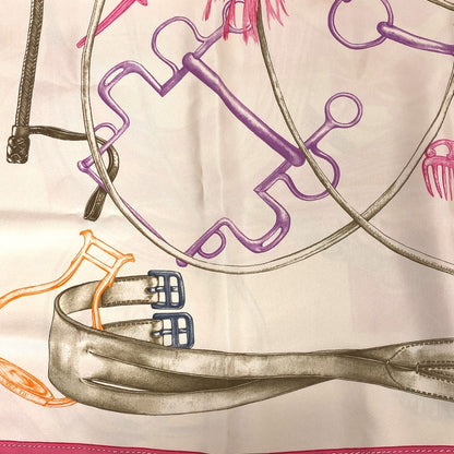 HERMES scarf silk pink PROJETS CARRES Planning ability Carre90