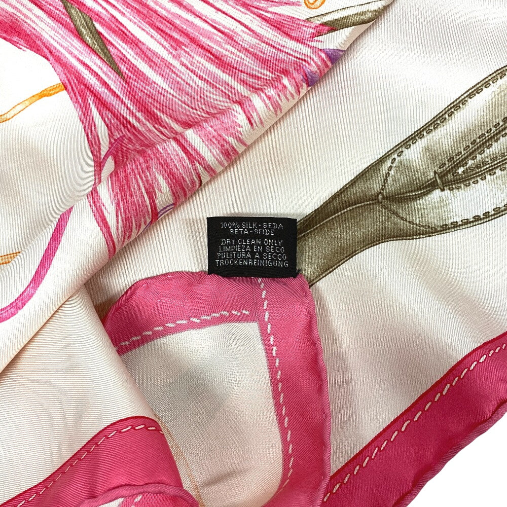 HERMES scarf silk pink PROJETS CARRES Planning ability Carre90