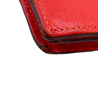 HERMES Long Wallet Purse Epsom Red Beansufla