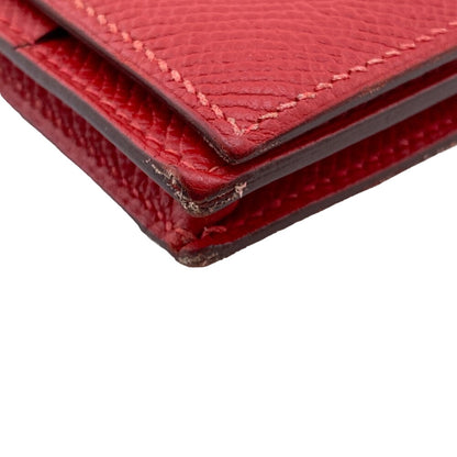 HERMES Long Wallet Purse Epsom Red Beansufla