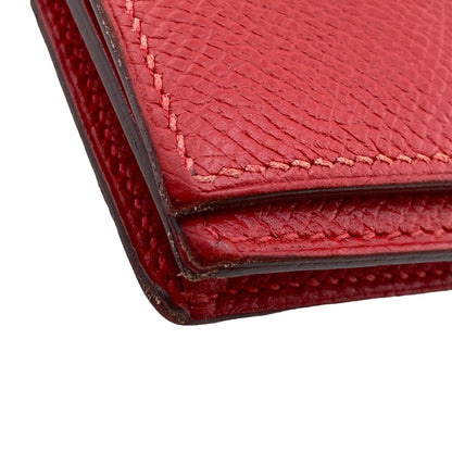 HERMES Long Wallet Purse Epsom Red Beansufla