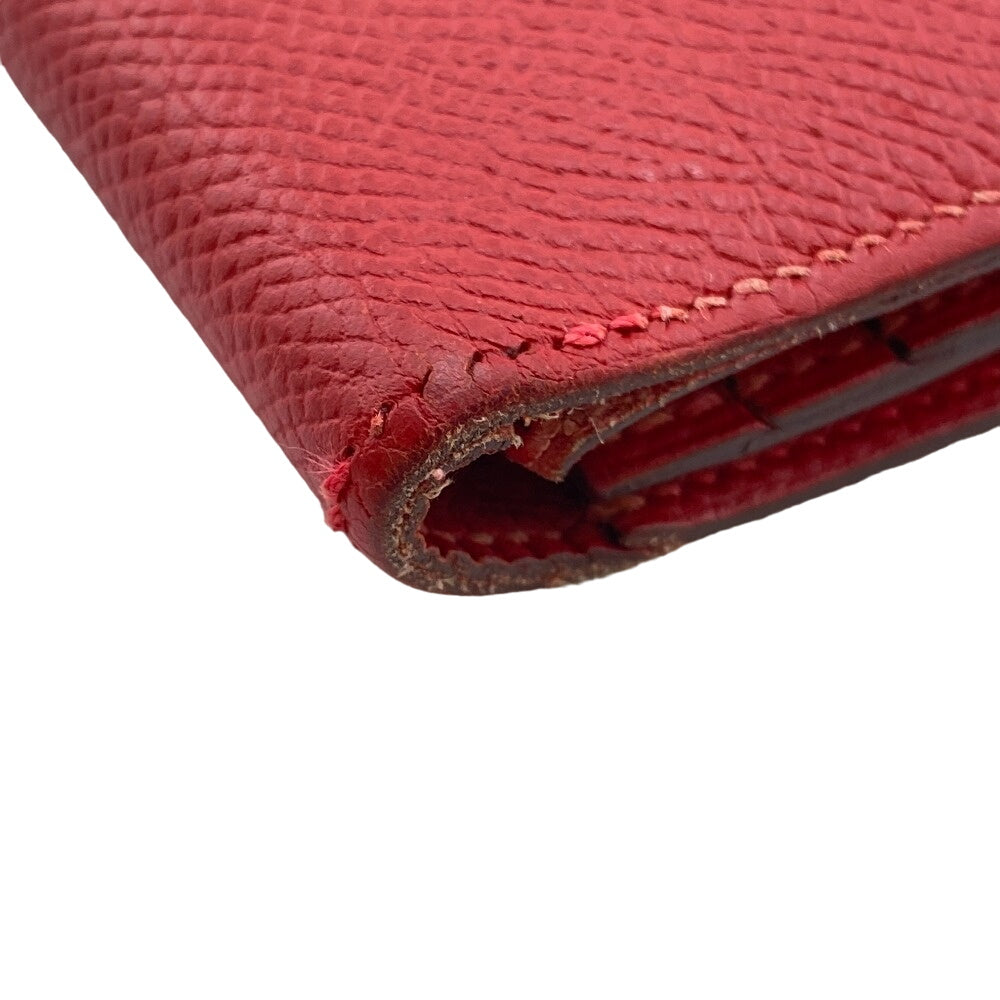 HERMES Long Wallet Purse Epsom Red Beansufla