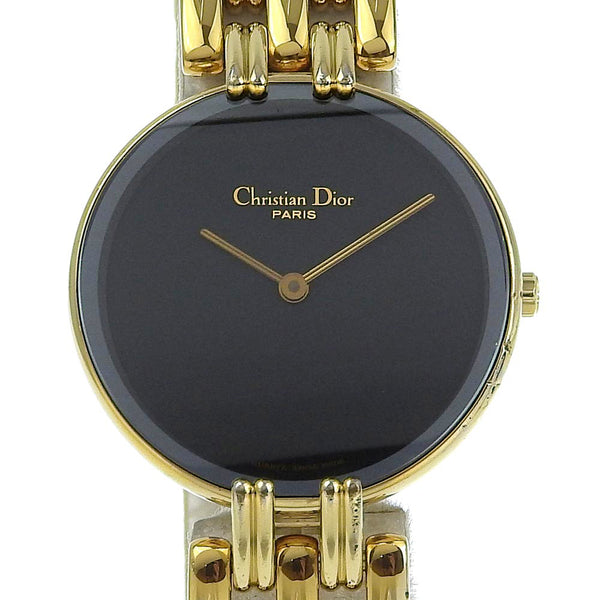 Christian Dior Watches Quartz Bakira Plated Gold D46-154-4 black Dial color:black Women Used Authentic