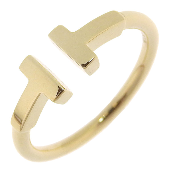 TIFFANY&Co. Ring T wire K18 yellow gold gold Women Used Authentic