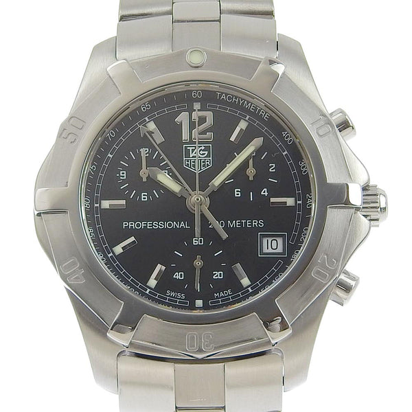 TAG HEUER Watches Quartz Exclusive Stainless Steel CN1110 Silver Dial color:black mens Used Authentic
