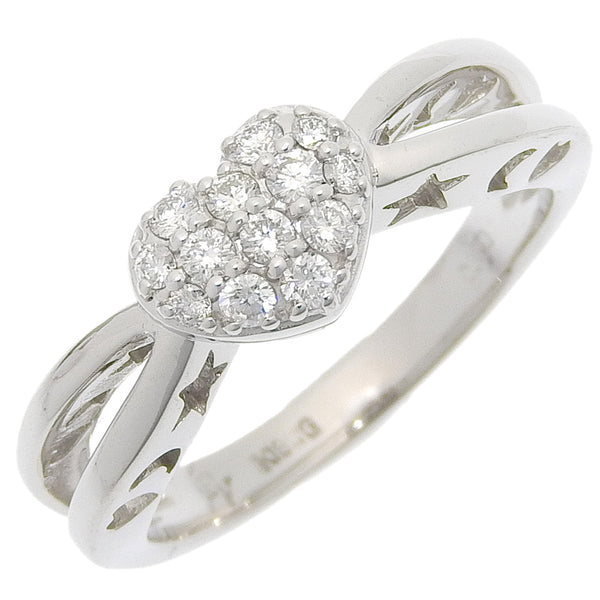 Ponte Vecchio Ring heart 18K white gold, diamond Silver Women Used Authentic