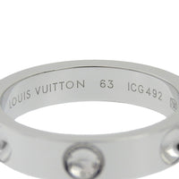 LOUIS VUITTON Ring Petite Berg en Preinte K18 white gold Silver mens Used Authentic