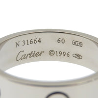 CARTIER Ring Fine jewelry Love Ring K18 white gold WG mens Used Authentic