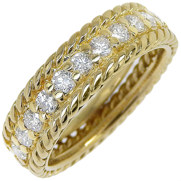 Christian Dior Ring 18K Yellow Gold, Diamond gold Women Used Authentic