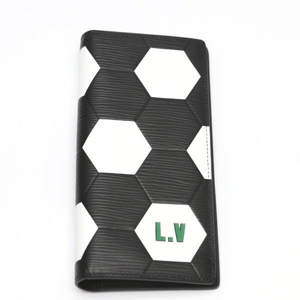 LOUIS VUITTON Long Wallet Purse Portefeuille Blaza Epi Russia 2018 FIFA World Cup Epi Leather M63294 Noir(Unisex) Used Authentic