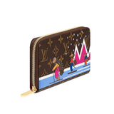 LOUIS VUITTON Long Wallet Purse Zippy wallet Monogram Zip Around long wallet Monogram canvas M63379 Brown Women Used Authentic