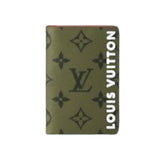 LOUIS VUITTON Card Case Card Case Monogram Organizer De Poch Monogram canvas / leather M82797 khaki mens Used Authentic