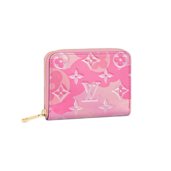 LOUIS VUITTON Coin case Wallet Coin Pocket Monogram Vernis Zippy coin purse Patent leather M90590 Light pink Women Used Authentic