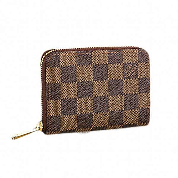 LOUIS VUITTON Coin case Damier Zippy Coin Perth N63070 Brown(Unisex) Used Authentic