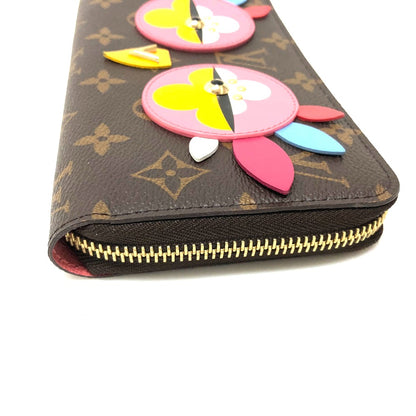 LOUIS VUITTON Long Wallet Purse M62414 Monogram canvas Brown Monogram Lovely Bird Zippy wallet Women Used Authentic