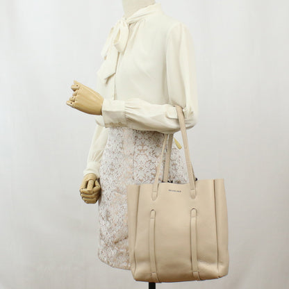 BALENCIAGA 489813 Everyday Tote Bag shoulder bag 2way leather Women beige