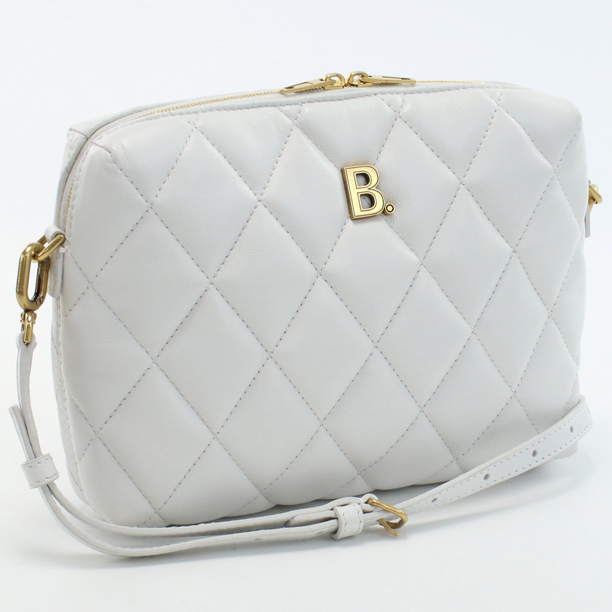 BALENCIAGA 600325 Camera bag Diagonal shoulder bag  leather ｗhite Women