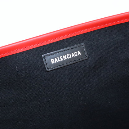 BALENCIAGA 339933 Navy kabas S Tote Bag canvas white Women