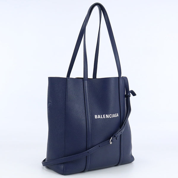 BALENCIAGA 551810 D6W2N XS Tote Bag Every day Tote Bag shoulder bag Calfskin navy Women