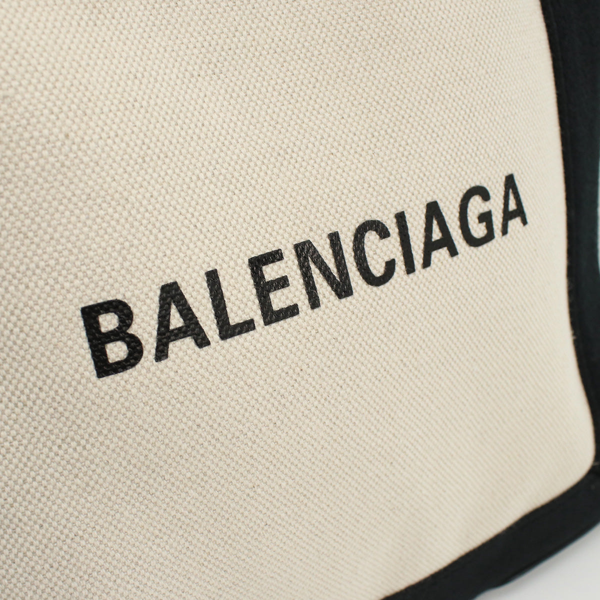 BALENCIAGA Navy kabas S Tote Bag canvas white Women