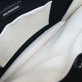 BALENCIAGA 339937 AQ37N 1080 Navy Pochette Diagonal Shoulder Bag canvas white