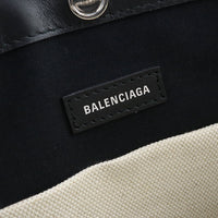 BALENCIAGA 339937 AQ37N 1080 Navy Pochette Diagonal Shoulder Bag canvas white