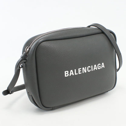 BALENCIAGA 489812 Camera bag Every day Diagonal shoulder bag leather gray Women