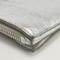 BALENCIAGA 398815 Triple XS paper Diagonal Shoulder Bag leather silver Women